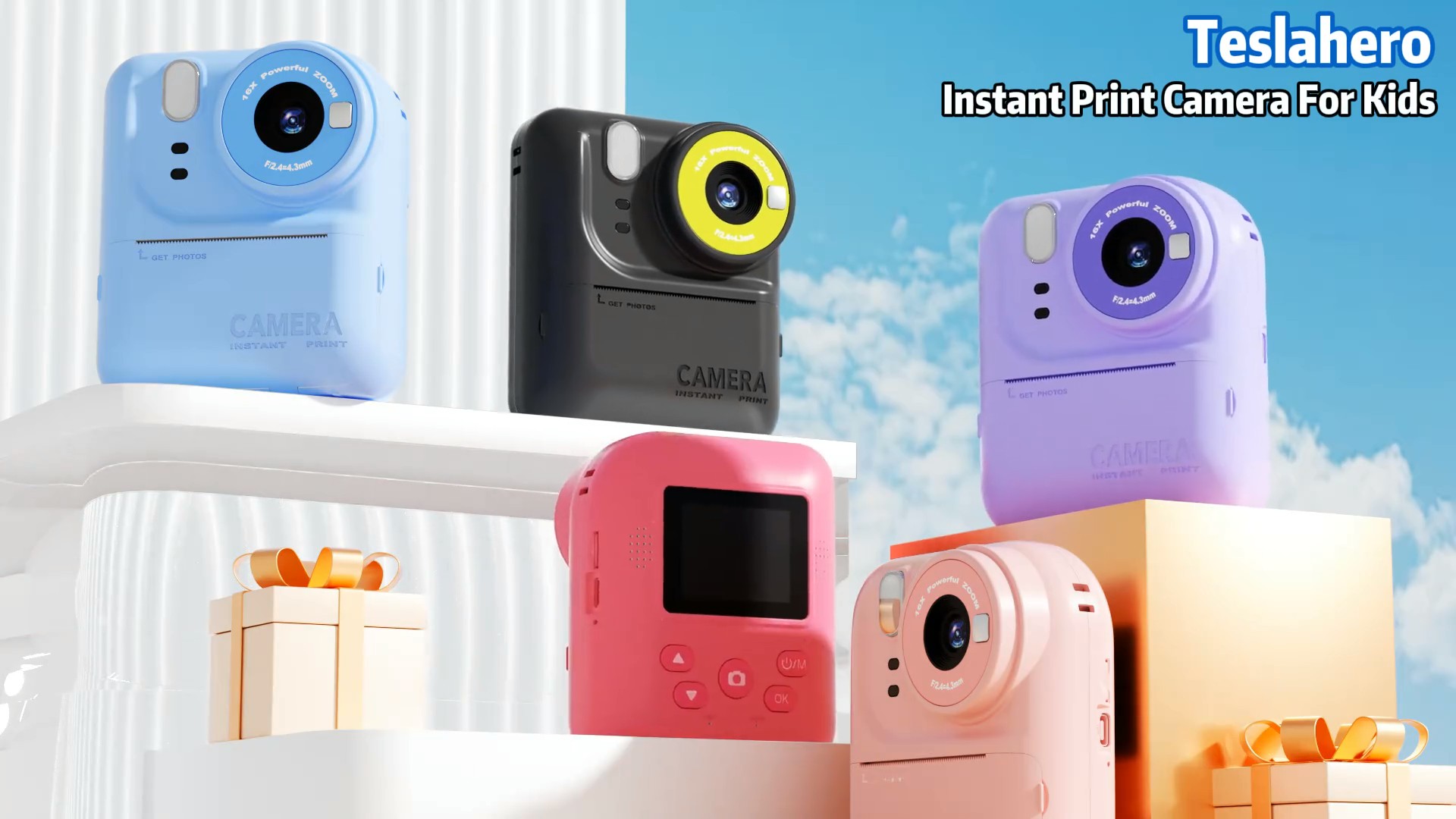 Amazon.com: Teslahero Kids Camera Instant Print Photo, Portable